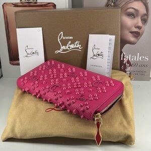 Christian Louboutin Panettone Pink Spiked Wallet